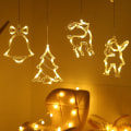 Miniatyrbilde 2 av 5: Batteridrevne LED-juledekorasjonslys, julevindudekorasjonslys, juletrelys, soveromsfe-lys, vindu Ch