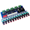 Miniatyrbild 1 av 5: Ny 12CH LED DMX512 Dekoder DC12V-24V 12 Kanaler 4 Grupper DMX Dekoder DMX512 Dimmer 3P RJ45 Manuell Styrenhet Vred