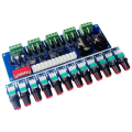Pikkukuva 1 / 5: Uusi 12CH LED DMX512 -dekooderi DC12V-24V 12 kanavaa 4 ryhmää DMX -dekooderi DMX512 himmennin 3P RJ45 manuaalinen ohjaimen nuppi