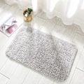 Miniatyrbild 1 av 4: Halkskyddad extra tjock badrumsmatta i mikrofiber, absorberande duschmatta för badrumsmaskin, tjock (ljusgrå, 40 x 60 cm)