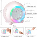 Miniatyrbild 4 av 5: Barnklocka, USB-laddning digital LED-ljus, nattljus väckarklocka för flickor pojkar justerbar volym snooze väckarklocka rosa HIASDF