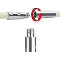 Miniatyrbilde 3 av 5: Pipebørste-sett, Pipe Rengjøringsverktøy Pipe Feiing Kit Inneholder 9 (40cm) Fleksible Stenger og 1 (100mm) Pellet Ovns Pipe Feiing
