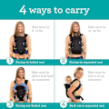 Miniatyrbillede 2 af 5: 4-i-1 Bæresele - Ergonomisk, Konvertibel, Udadvendt Front-til-Bag Bæresele til Nyfødte til Tumlinger 3,6-13,6 kg, Sort