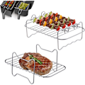 Miniatyrbillede 1 af 5: Airfryer-rist til dobbelt kurv-airfryer tilbehør, 2 stk.