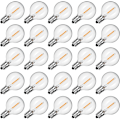 Pikkukuva 1 / 5: 25 kpl G40 LED-lamppuja, E12 LED-kynttiläkanta, 0,6 W LED-lamput vastaavat 7 W Edison-lamppuja, särkymätön pallolamppu ulkokäyttöön