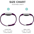 Miniatyrbild 3 av 5: Fitbit Charge 2 Armband, Mjukt Silikonarmband Justerbar Ersättningsrem Sporttillbehör för Fitbit Charge 2 Smartklocka, Set med 3: Svart + Blå + Lila