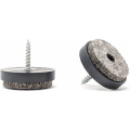 Miniatyrbillede 1 af 5: Filtsmøbelglider Skru ind i stol Sofafødder Puder Sort, 28mm, Gratis 2mm Bor Bit Kvalitetsgulvbeskyttere (Pakke med 100)