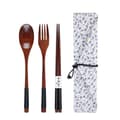 IC Träbestick Set Ätpinnar Sked Gaffel Set Resebestick