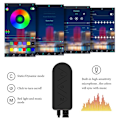 Miniatyrbillede 5 af 5: LED RGB-controller APP Bluetooth RGB-musikkontroller til 5050 LED-strip 4-bens RGB-controller 12V-24V