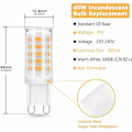 Miniatyrbild 2 av 5: G9 LED-lampor, 4W motsvarande 40 W halogenbas 400 lm, varmvit 3000K, 360° rotationsvinkel, ej dimbar, för takbelysning, kök,