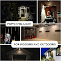 Miniatyrbild 2 av 5: Utomhus rörelsesensorljus, batteridriven LED-belysning, trådlös strålkastare, utomhus LED-strålkastare, 1000 lumen, 360° roterande huvud, utomhus