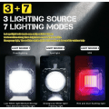 Miniatyrbillede 5 af 5: Genopladelig LED lommelygte 10000mAh 1200lm Ultra lang standby Høj effekt Vandtæt Camping lanterne 7 Super lyse tilstande LED søgelys w