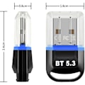 Miniatyrbilde 2 av 5: USB Bluetooth 5.3 Adapter USB Bluetooth-mottaker Støtter bærbar PC Desktop Bluetooth-headset Mottaker Sender Rød