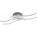 Miniatyrbilde 1 av 5: LED-taklamper, moderne hvite akrylpanellampe i metall, 24W 5500K bølgeformet lampe for hjem, stue, bad, kjøkken, soverom, stue