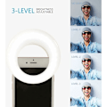 Miniatyrbillede 3 af 5: Selfie Ring Light, Selfie Ring Lights med LED-lys til kamera, genopladelig 36 LED-fyldlys, 3 justerbare lysstyrkeniveauer Videolys,