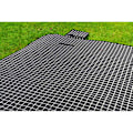 Miniatyrbilde 3 av 4: Vaskbar bomullslinnik piknikteppe 200 x 150 cm XXL med vanntett PEVA underside termisk isolert strandteppe campingteppe svart