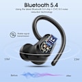 Pikkukuva 3 / 5: Bluetooth 5.4 Langattomat Kuulokkeet - 4 ENC Melua Vaimentavaa Mikrofonia, 50H Toistoaika, IP7 Vedenkestävä Juoksuun