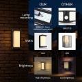 Miniatyrbilde 2 av 5: IP65 Vanntett Vegglampe 12W Hvit Lys 5500K Aluminium Rektangel Utendørs Vegglampe LED Utendørs Utendørs Lampe Utendørs Lampe for Front Hage