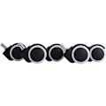 Miniatyrbilde 2 av 5: 5 x Svingbare stolhjul for harde gulv 11mm 10mm/50mm Hjul for kontorstol Svart/Hvit HIASDFLS