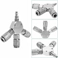 Miniatyrbilde 4 av 5: 2 stk. Komprimert luft Y-splitter - Hurtigkobling - 3-veis - Pneumatisk kobling - Hurtigkobling - 1/4 F-NPT