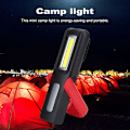 Pikkukuva 3 / 5: COB Kannettava LED-valo USB-lataus COB Työvalo Monitoiminen Taskulamppu Ripustuskoukulla, Magneettipidikkeillä Autokorjaukseen, Leirintään
