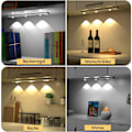 Miniatyrbillede 4 af 5: 40cm Bevægelsessensor Skab Lampe, Justerbar Genopladelig USB Trådløs LED Skab Lampe 3000K-6000K LED Belysning Studie Køkken Natlys Skab