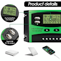 Miniatyrbild 5 av 5: 30A Solcellsladdningsregulator 12V 24V LCD-funktion Dubbel USB-utgång 5VDC Solcellspanel Batteriladdningsregulator