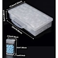 Miniatyrbillede 3 af 4: Diamantmaleriboks, Hver opbevaringsboks med 64 minirum, gitre, 5D diamantmalingsværktøjer og krydsbeholdere tilbehør til DIY-Fe