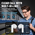 Miniatyrbillede 5 af 5: Bluetooth 5.3 Trådløse Øretelefoner - 40 timers spilletid, støjreducerende mikrofon, IPX8 vandtæt til iPhone/Android