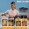 Miniatyrbilde 2 av 5: Airfryer Silikoninnlegg, Gjenbrukbart, Grå 2 stk