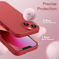 Pikkukuva 5 / 5: iPhone 13 Kuori, Silikonikuori, 6,1 tuumaa, Punainen