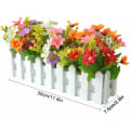 Miniatyrbilde 2 av 5: Kunstige blomster i potte, 2 stk kunstige dekorative blomster med tre gjerde, kunstige høstblomster, kunstige orkideer, kunstige blomster D