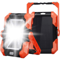 Miniatyrbillede 1 af 5: Genopladelig LED-projektør USB solcelleopladning projektør byggepladslys arbejdslampe bærbar lanterne med 4 SOS-tilstande 360° rotation