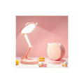 Miniatyrbilde 1 av 5: LED-skrivebordslampe, søt skrivebordslampe, rosa skrivebordslampe, 8 lysstyrker, sammenleggbar, liten skrivebordslampe, bærbar, dimbar skrivebordslampe for barn, USB-lading, Kawaii-katt