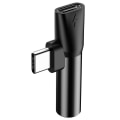 Pikkukuva 4 / 9: Baseus-sovitin USB-C 3,5 mm ja lataus Black