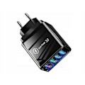 Miniatyrbillede 1 af 11: Mobillader / Hurtiglader med 4 stik - QC3 Black