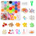 Pikkukuva 3 / 9: Loom Bands Kit - 1000 kpl ja paljon helmiä ja tarvikkeita. Multicolor