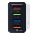 Miniatyrbillede 3 af 11: 2 pakke Mobillader / Hurtiglader med 4 stik - QC3 Black