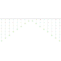 Miniatyrbillede 4 af 9: Lyssnor - Lysgardin med stjerner - 136 LED - 2,5 meter White