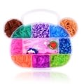 Pikkukuva 8 / 8: Loom Bands Kit - 600 kpl eri värejä ja useita lisävarusteita Multicolor