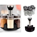 Miniatyrbillede 3 af 11: Roterende krydderihylde med 6 glasbeholdere Multicolor