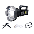 Miniatyrbillede 1 af 6: Genopladelig lommelygte - søgelys - CREE XHP50 LED - stativ medf Black