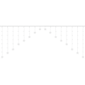 Miniatyrbillede 8 af 9: Lyssnor - Lysgardin med stjerner - 136 LED - 2,5 meter White