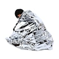 Miniatyrbillede 9 af 10: Nødtæppe -/Varmetæppe/Overlevelsestæppe 210x160 cm Silver