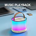 Miniatyrbillede 4 af 11: Bärbar Bluetooth Karaoke-högtalare med 2 trådlös mikrofon Beige