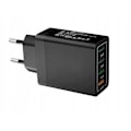 Miniatyrbillede 9 af 11: Mobillader / Hurtiglader med 4 stik - QC3 Black