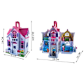 Miniatyrbilde 2 av 11: Vikbart Dockhus Med Tillbehör Multicolor
