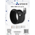 Pikkukuva 2 / 7: Izoxis USB-A 2.0 - USB-C -kaapeli – erittäin pitkä ja erittäin joustava 5 m Black