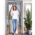 Pikkukuva 2 / 9: 2-Pack  Myggnät för dörr med magnetstängning. 210cm x 100cm White