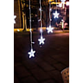 Miniatyrbilde 9 av 9: Lyssnor - Lysgardin med stjerner - 136 LED - 2,5 meter White
